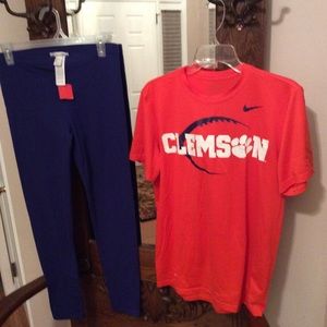 Clemson outfit new leggings new t Go Tigers!!!!